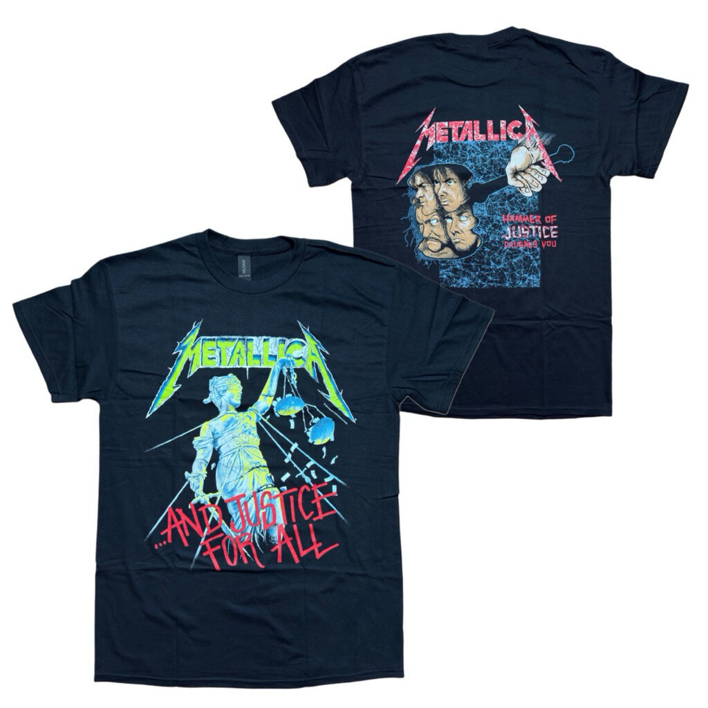 เสื้อวง METALLICA - AND JUSTICE FOR ALL T-SHIRT (BLACK) ลิขสิทธิ์แท้ UK