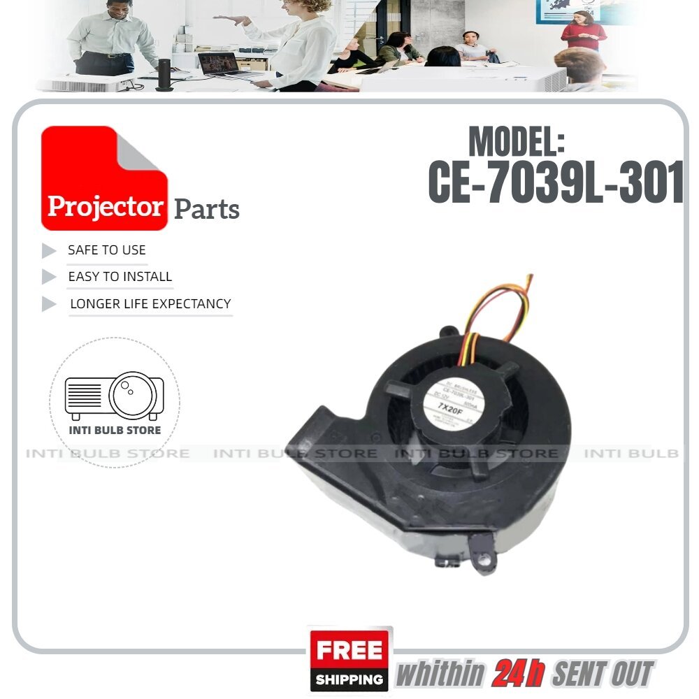 สําหรับพัดลมระบายความร้อนโปรเจคเตอร์ Epson EB-S31/CE-7039L-301 CB-S05E X41 S41 U42 W42