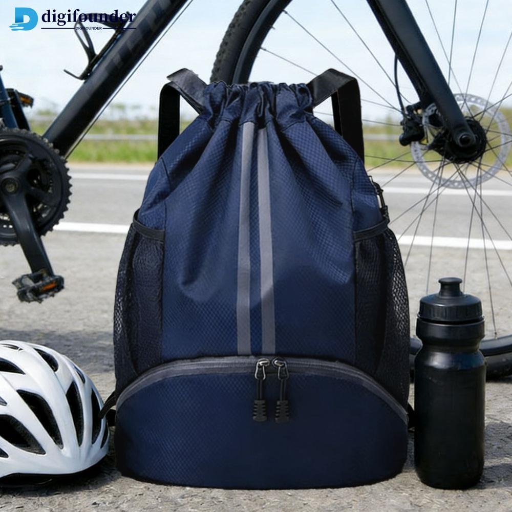 DIGIFOUNDER Dry Wet Separation Sports Drawstring Backpack For Women Men Basketball Swimming Fitness 