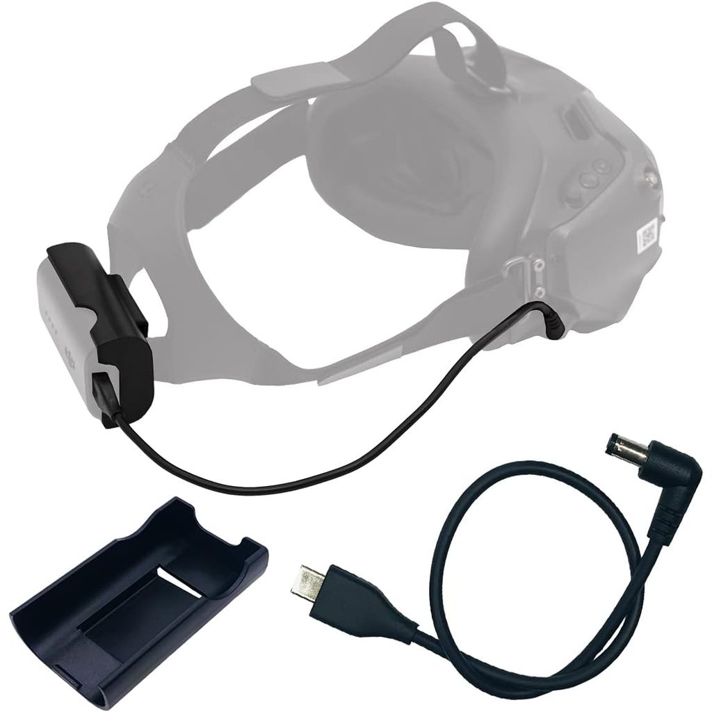 สายไฟและขายึดแบตเตอรี่สําหรับ DJI FPV Goggles V2, ที่ยึดคลิปแบตเตอรี่และสายชาร์จสําหรับ FPV Combo Go