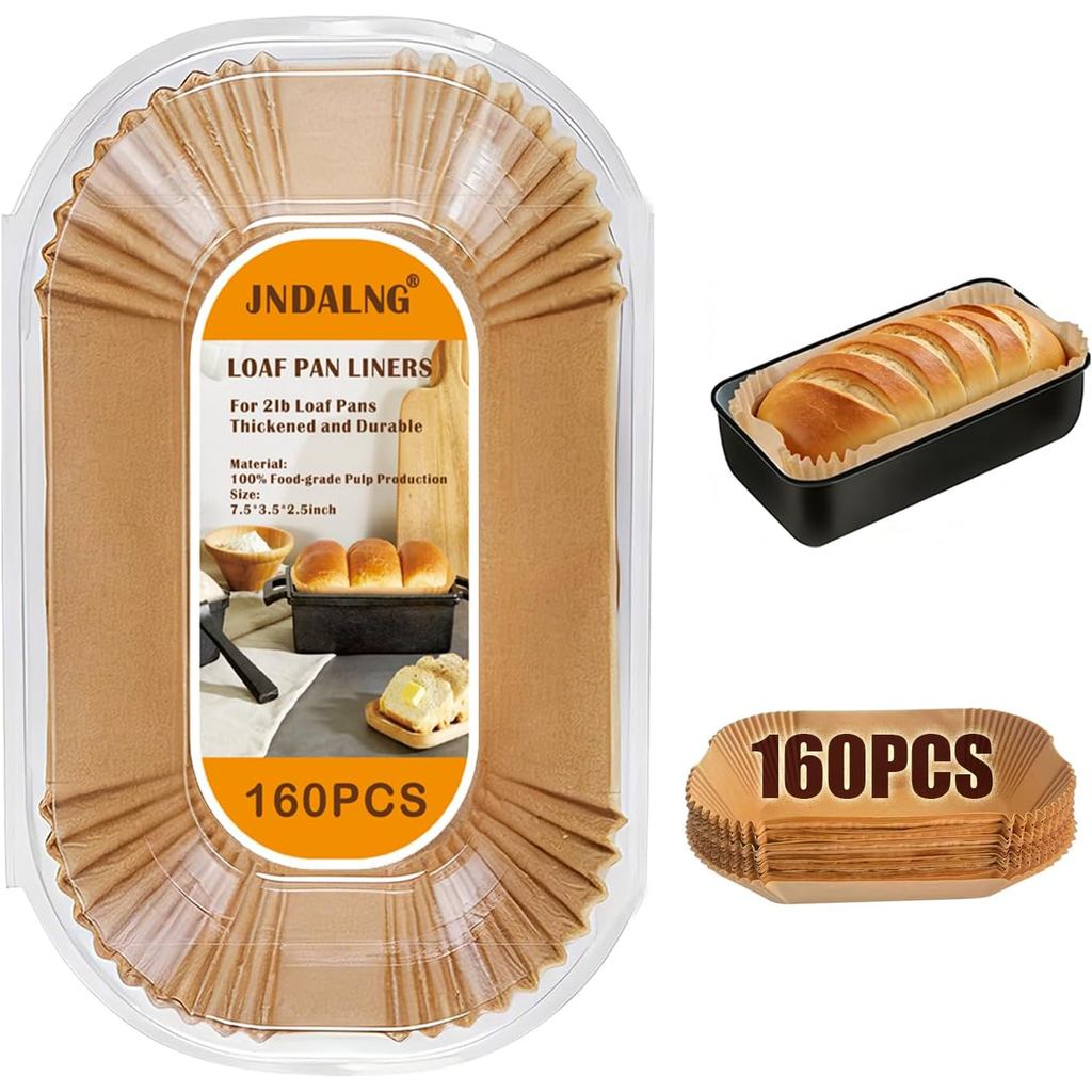 Loaf Pan Liners,160 ชิ้นขนมปัง PAN Liners สําหรับอบขนมปัง 9x5 นิ้ว,Non-Stick ทิ้งขนมปัง PAN Liners,เ