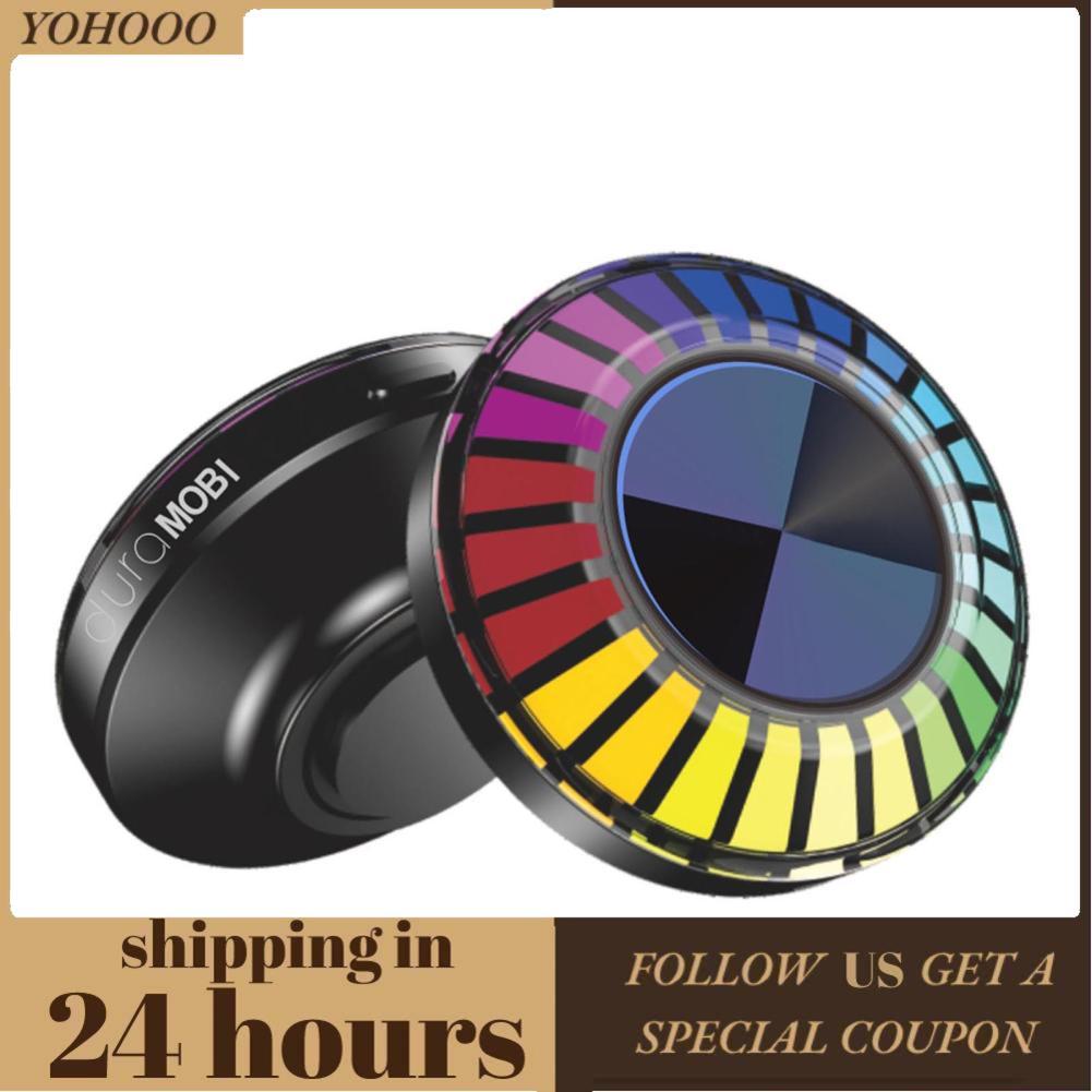 Yohooo DuraMOBI สีสัน Rhythm Bone-conduction BT ลำโพงมินิแบบพกพาแบบชาร์จไฟได้ 72 สีการหายใจแผ่นดิสก์