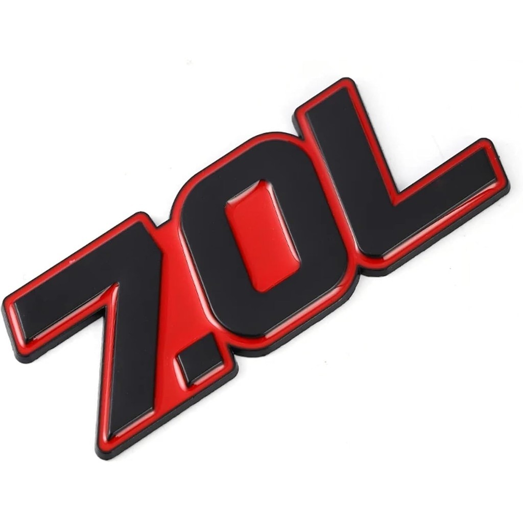 3D โลหะ 4.0L 4.6L 4.7L 5.0L 5.7L 6.0L 6.2L 6.4L 7.0L สติกเกอร์รถด้านหลังสัญลักษณ์ป้าย Decals (สําหรั