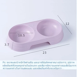 Mango ที่ใส่อาหารแมว ชามกันมด ถ้วยอาหารแมว รหมา 2 หลุม ให้อาหารสุนัข สัตว์เลี้ยง ชามอาหารหมา ชามอาหารแมว