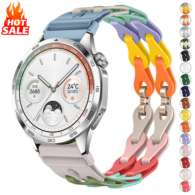 20 มม.22 มม.ซิลิโคนสําหรับ Huawei Watch GT6 6Pro GT5 5Pro GT4 46 มม.สร้อยข้อมือสําหรับ Samsung Galaxy 7 6 5 4 คลาสสิก 5Pro Band