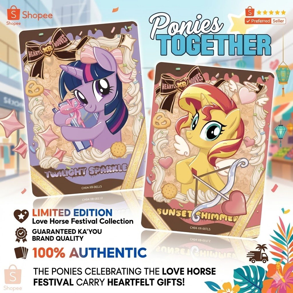 Trending Deluxe Box Set-My Little Pony Rainbow Series 4 Cards-Limited Shiny XR Cards-Girls & Children Gift- Cartoon Collectible Cards-Play & Display Toys