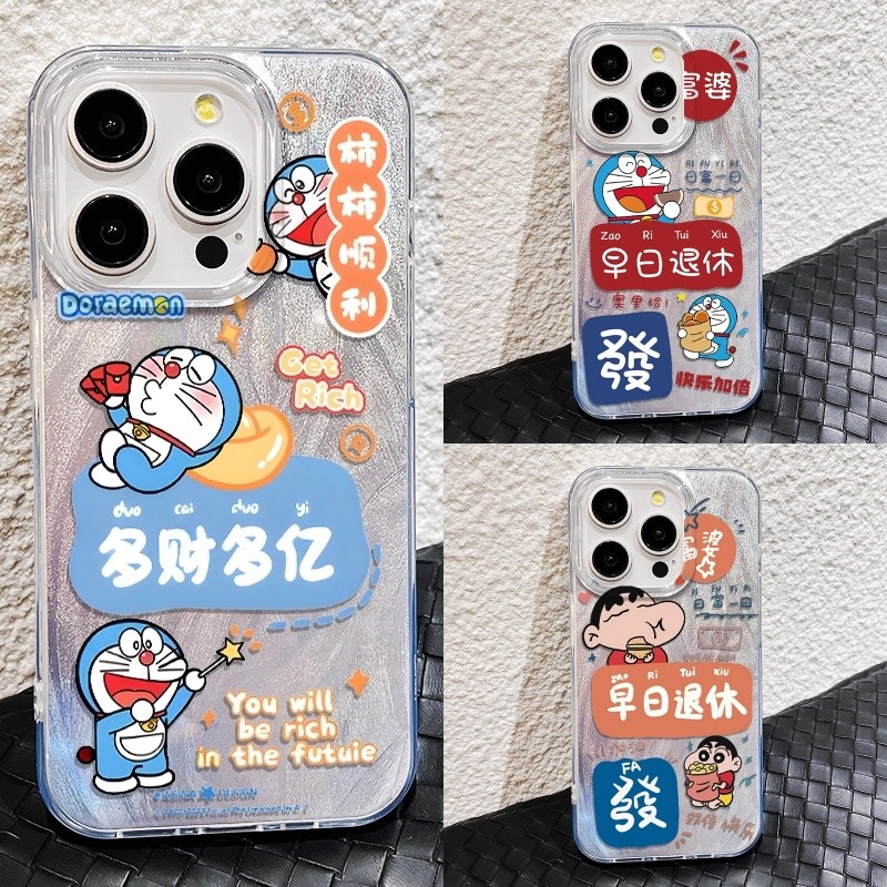 เคส สำหรับ Vivo V70 FE V60 V50 V40 V30 V30E V29E V29 Lite V27 V25 V25E Y38 Y16 Y29 Y39 Y29S Y22 Y77 Y36 Y28S Y03 Y18S Y28S Y39 เคสโทรศัพท์นุ่มโดราเอมอนสุดหรู น่ารัก หรูหรา ร่ำรวย