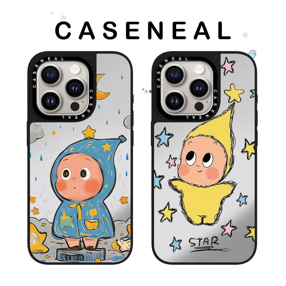 CASENEAL Twinkle กระจกคุณภาพสูงเคสโทรศัพท์เหมาะสําหรับiPhone 17ProMax 17pro 17 air 16promax 16 15promax 15 14promax 13 13Promaxแฟชั่นAnti Drop Hard Case