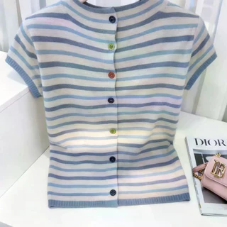 ส่งไวจากไทยBreezeS-2XL ฤดูร้อนบวกขนาดพอดีหลวมเกาหลีสั้นผู้หญิงเสื้อยืดฤดูร้อนผู้หญิงถักด้านบน
