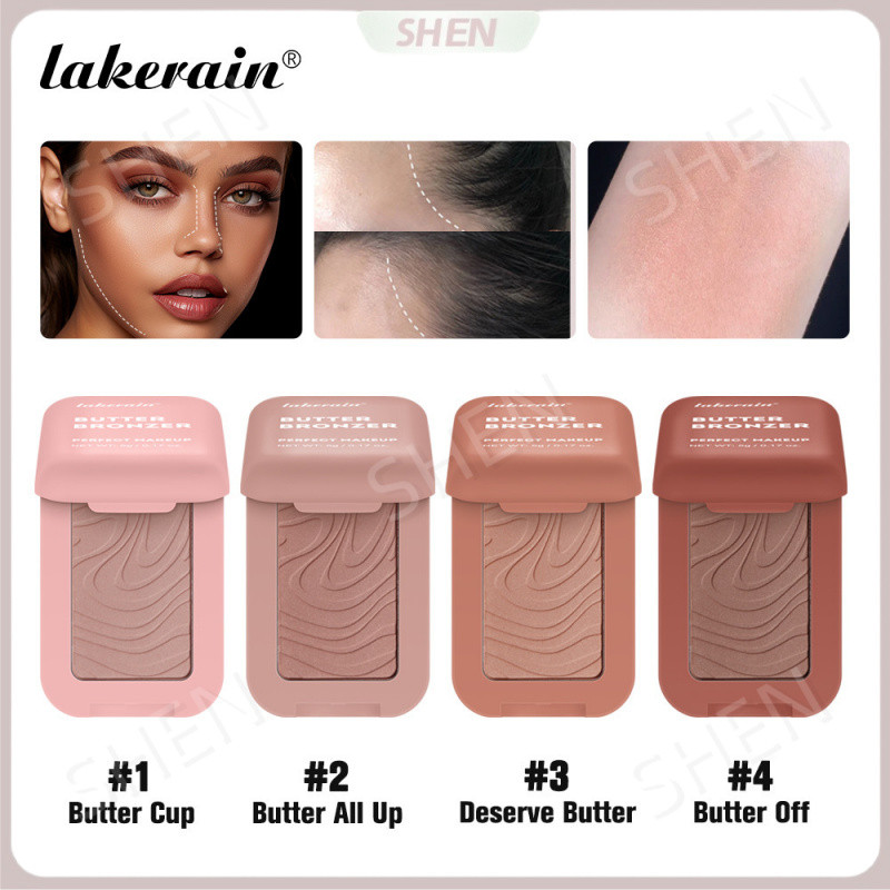 Lakerain Butter Bronze Contouring Powder พับองศากระดูกรู้สึกดัดแปลง Contour คอนซีลเลอร์ธรรมชาติ Hairline Powder