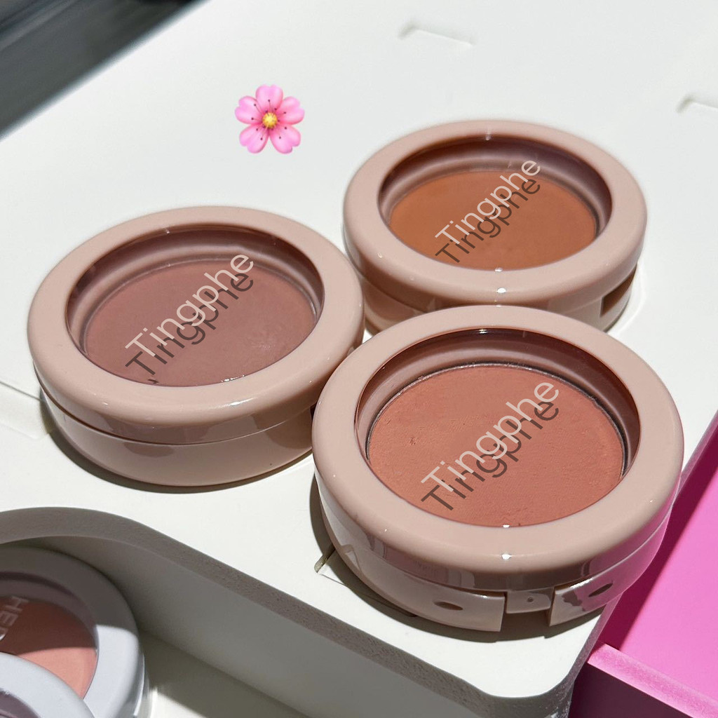 ผงยางหมอกสีเทา✨Shrink Color Repair Blush Low Saturation Monochrome White All-Match