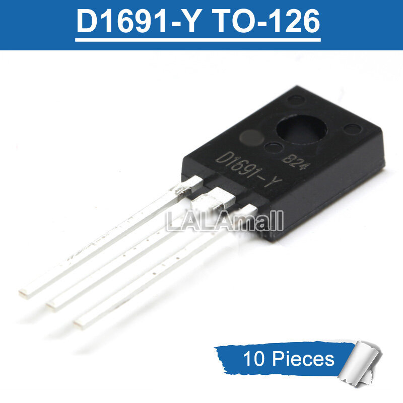 10pcs Original D1691 D1691-Y TO-126 2SD1691 KSD1691-Y TO-126F NPN ทรานซิสเตอร์ใหม่