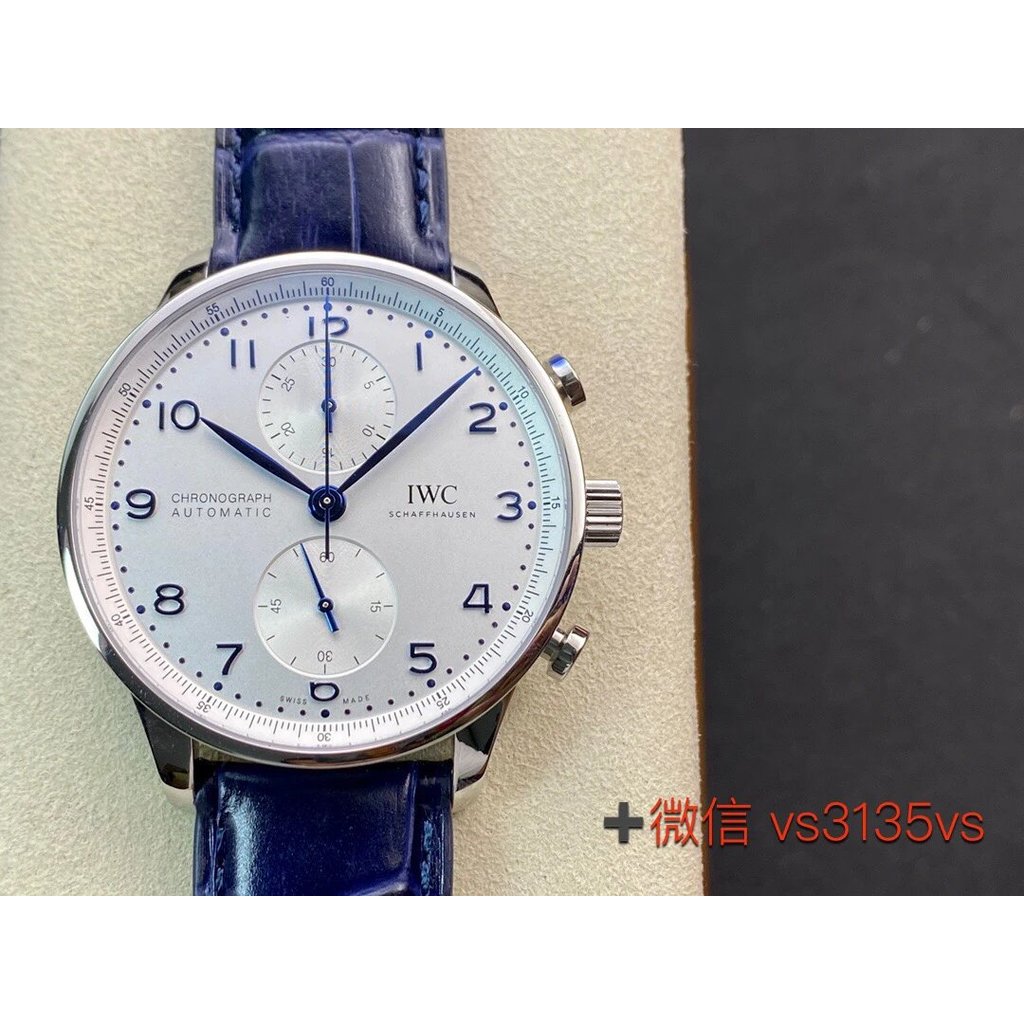 ZF ผู้ผลิตยาว Wanjia Portugal Series IW371615นาฬิกาข้อมือ Gold เข็มโปรตุเกสเมตรสีฟ้าเข็มโปรตุเกสเมตร