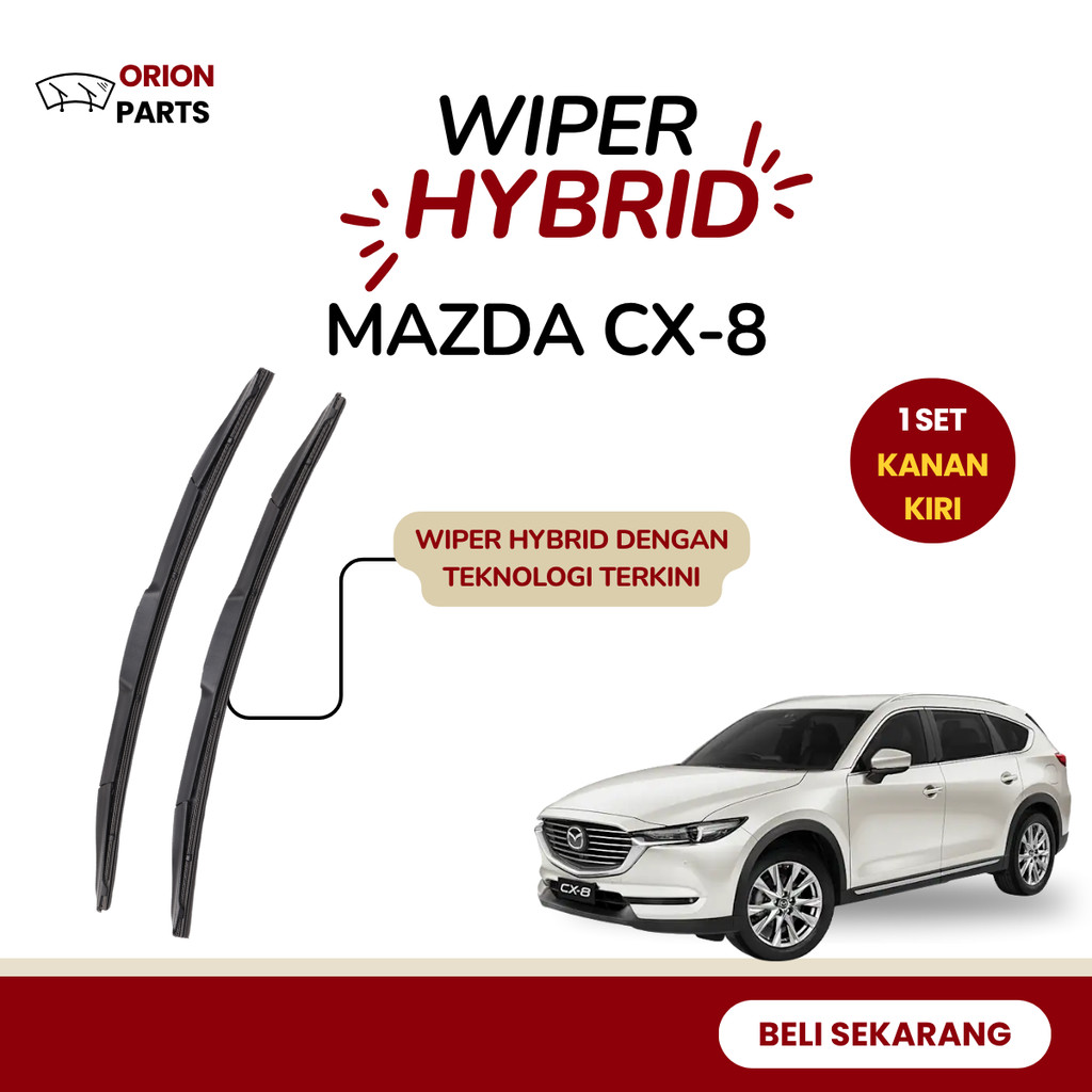 Mazda CX-8 Hybrid Wiper 1 ชุดคู่ขวาซ้ายทําความสะอาดกระจกหน้ารถ