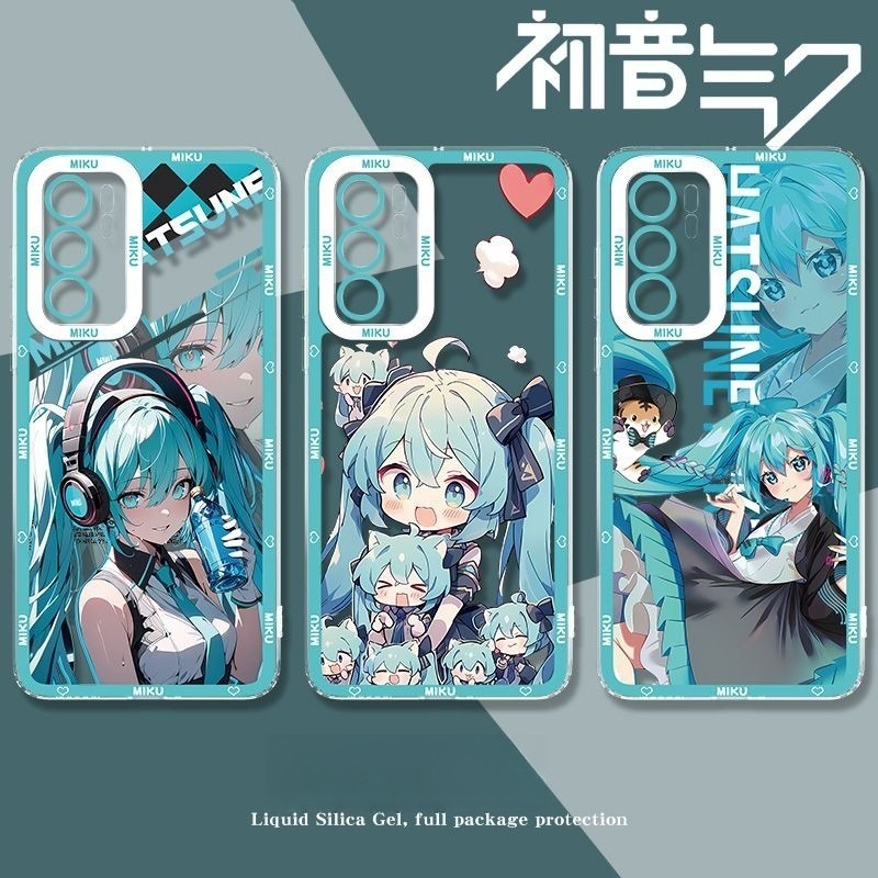 สําหรับRedmi 15C 14C A5 A3 13 13C 4G 5G 12C 10C 10 POCO C65 A2 A1 อะนิเมะการ์ตูนHatsune Mikuโปร่งใสซิลิโคนนุ่ม