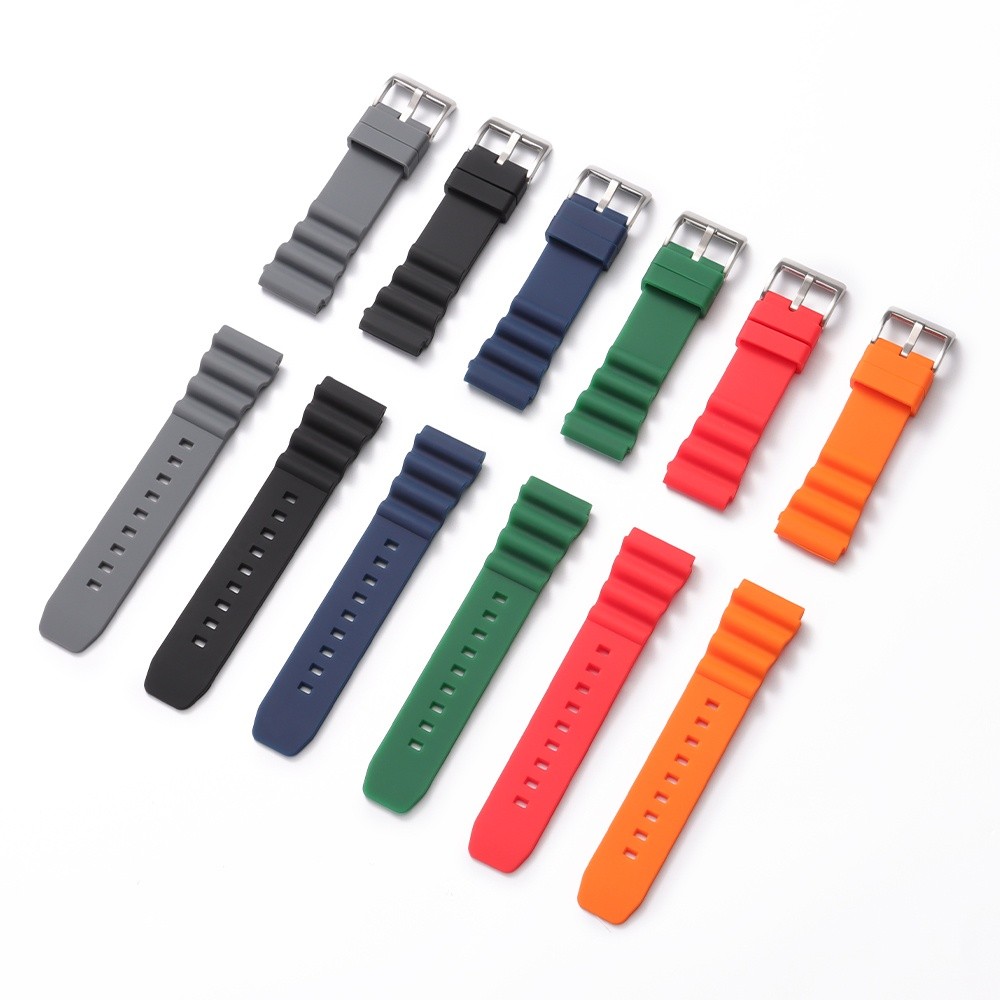 สายนาฬิกาซิลิโคน 20 มม. 22 มม. เหมาะสําหรับ ไซโก้ SKX007 พลเมือง สบายเรียบง่ายหลายสี สากล สายนาฬิกา