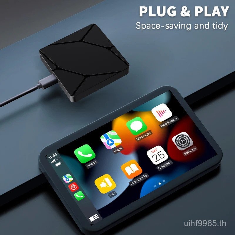 Binize อะแดปเตอร์ CarPlay ไร้สาย USB Dongle สําหรับรถยนต์จากโรงงาน / OEM รองรับ CarPlay แบบมีสาย (อะ