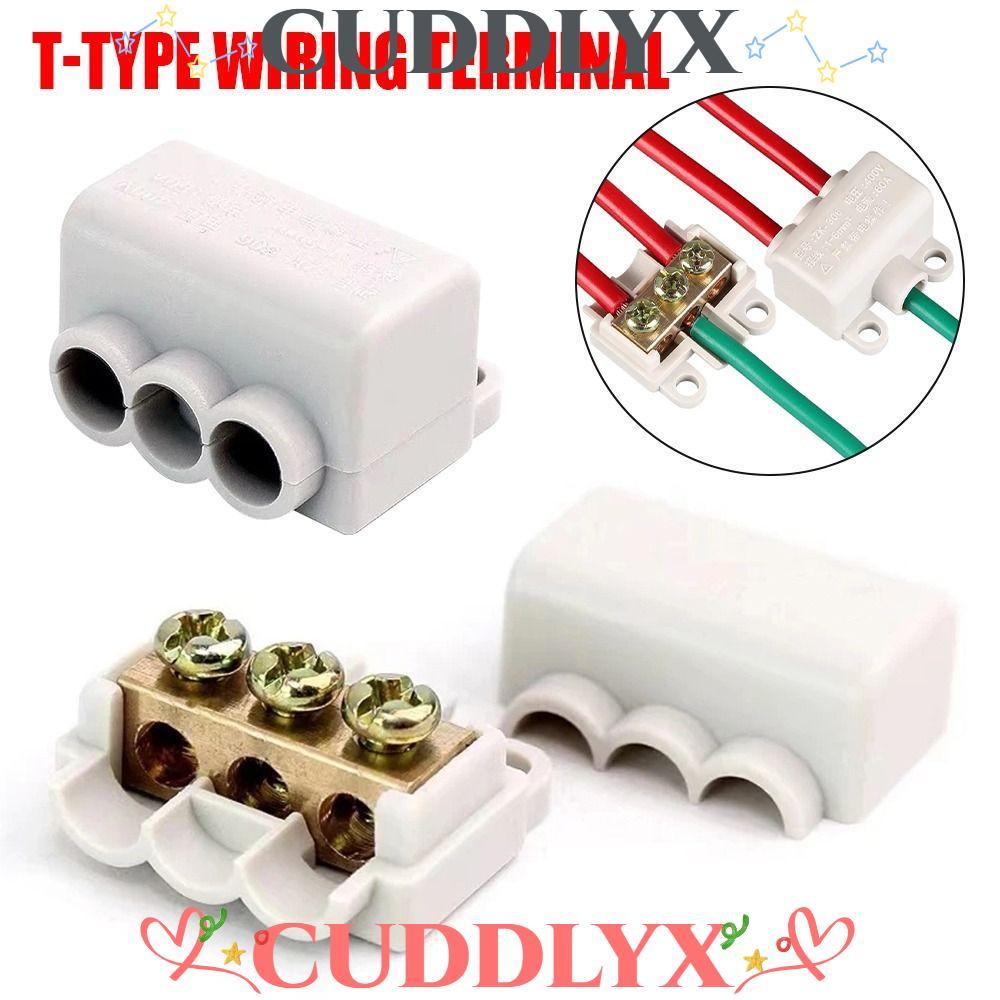 CUDDLYX T-type สายไฟ Terminal ไฟฟ้าทั่วไป Connector Splitter สายไฟสายไฟกล่องแยกล็อค Quick Crimp Quic