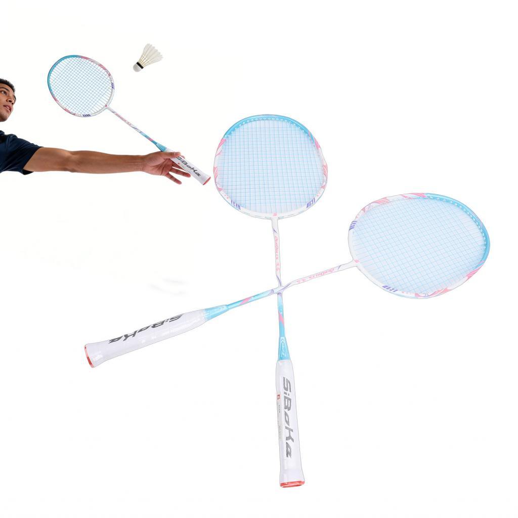 Bluesky365-TH Funien 2 Players Carbon Composite Badminton Racket Set กรอบแข็งแรงทนทานจับสบายขนาดใหญ่
