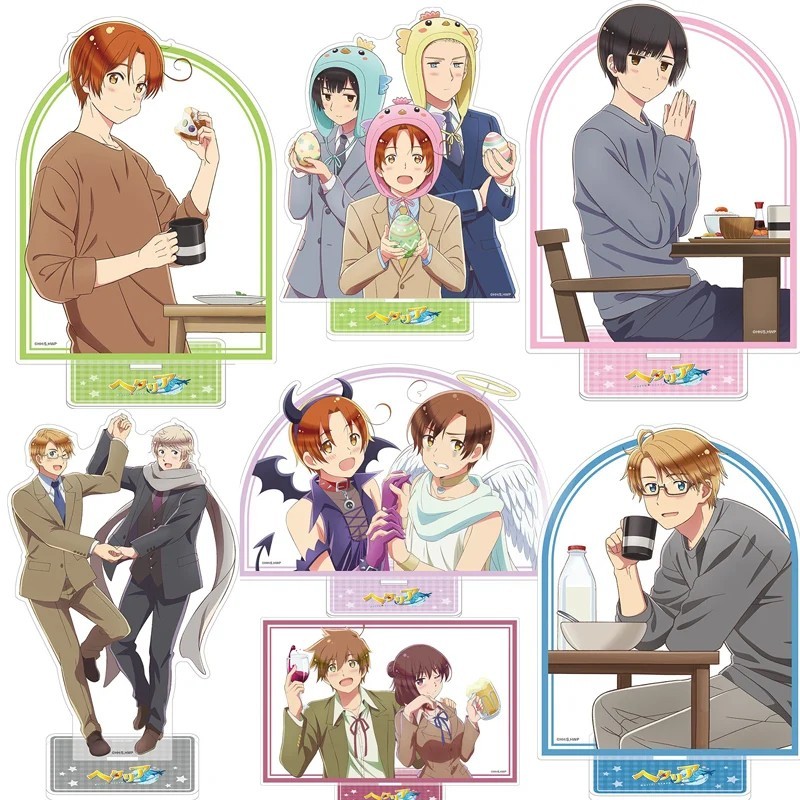 Standee Anime Hetalia World Stars โมเดลไมกาอะคริลิคสําหรับตกแต่งเดสก์ท็อป ของขวัญพัดลมอนิเมะ Axis Po