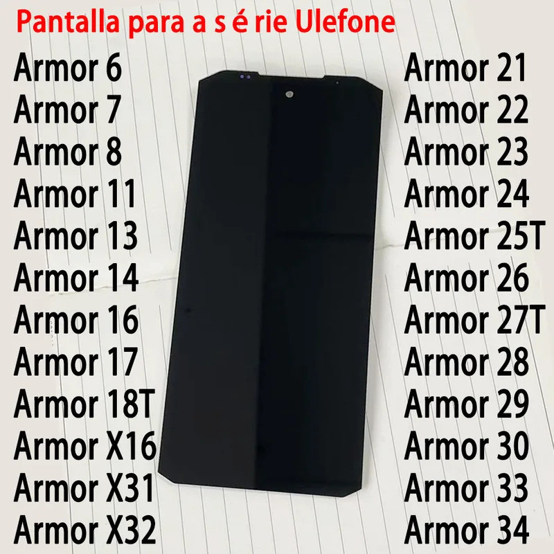 สําหรับ Ulefone Armor 13 14 หน้าจอ LCD Armor 18 23 26 28 Ultra Display Screen Armor 30 33 34 PRO หน้