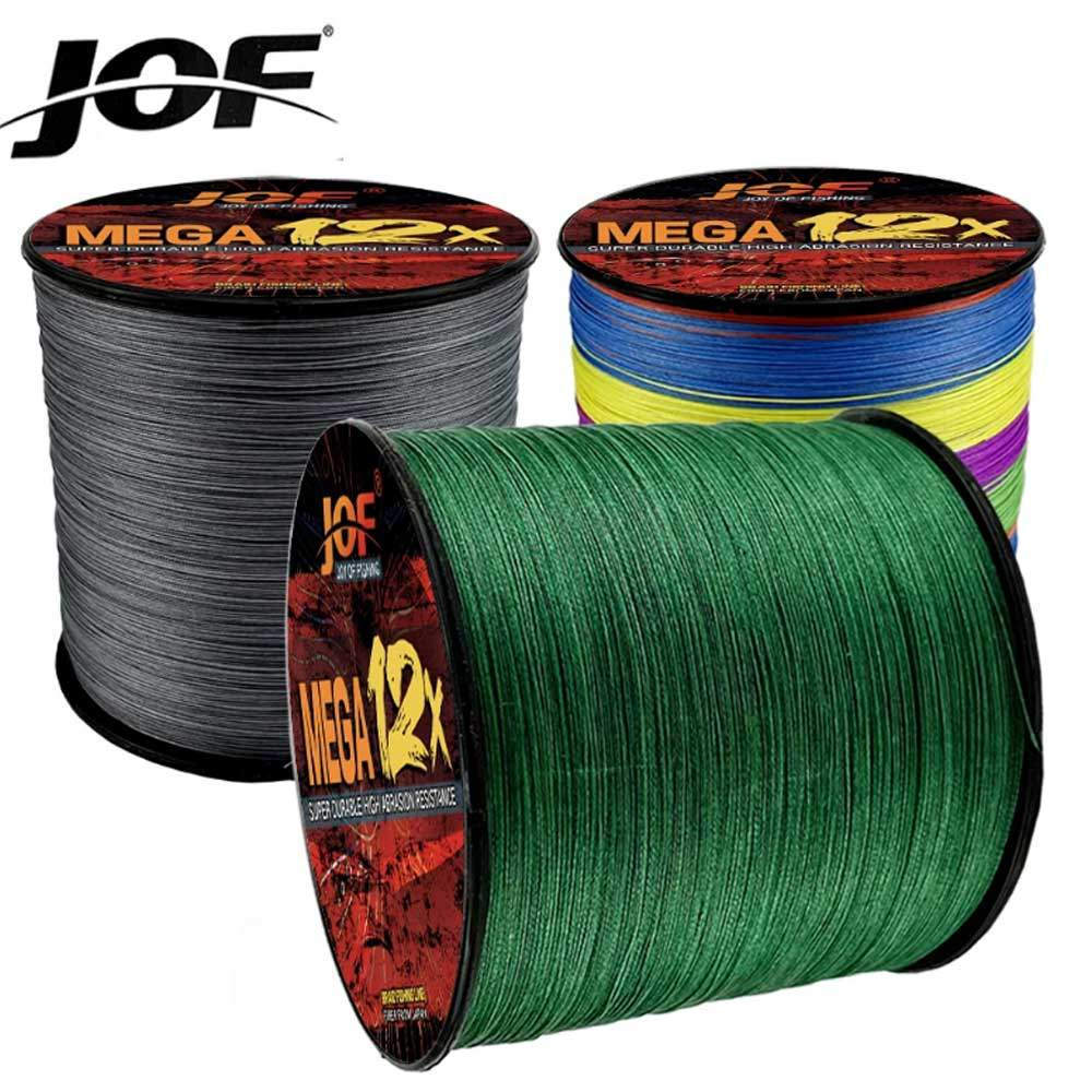 JOF X12 300M 12 Strands สายตกปลาแบบถัก PE Line 100% PE Zero Stretch PE Line