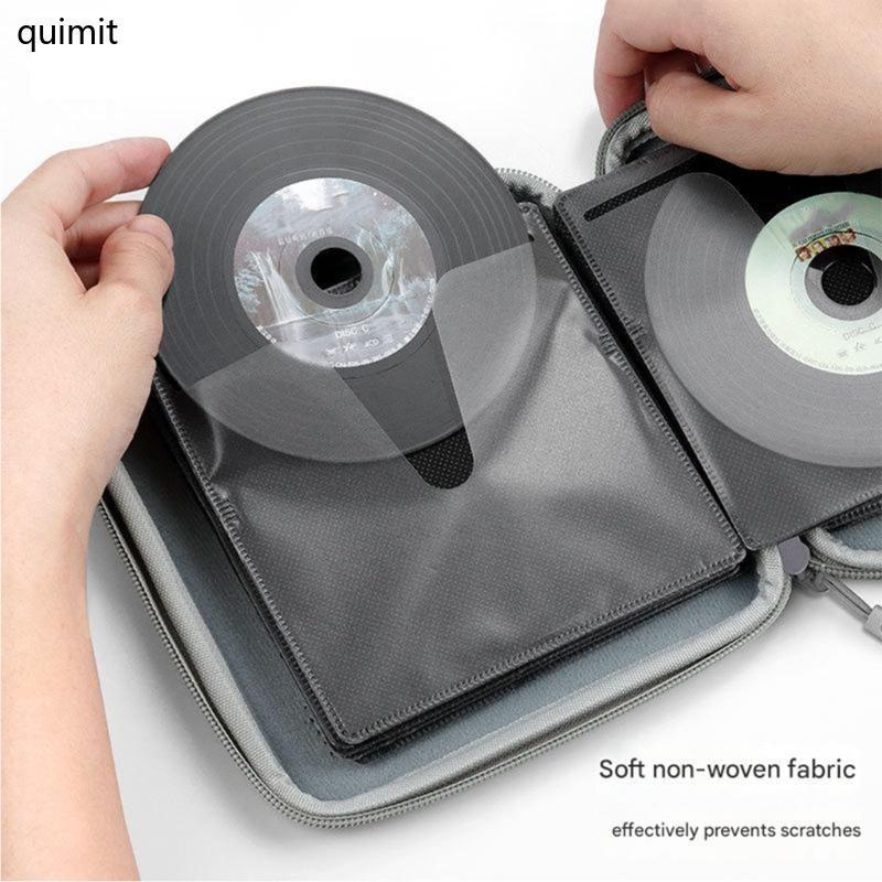 QUIM CDs Case Bag Featuring Scratch Resistance Lining และความจุ Storage Solution สําหรับประเภทสื่อต่