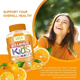 VITA วิตามินซีกัมมี่ วิตามินรวมซีเด็ก อาหารเสริม บํารุงสมอง เสริมภูมิคุ้มกัน MultivitaminC Vitamin Supplement 60Gummies