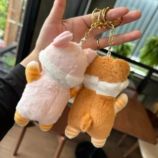 พร้อมส่ง พวงกุญแจ ตุ๊กตา น้องแมว มีฮู้ด น่ารักๆ ห้อยกระเป๋า แมวชิบะ การ์ตูน