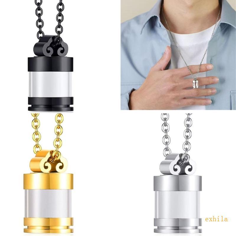 Exhila Cremation เครื่องประดับ Urn สร้อยคอสําหรับสัตว์เลี้ยงอนุสรณ์เครื่องประดับ