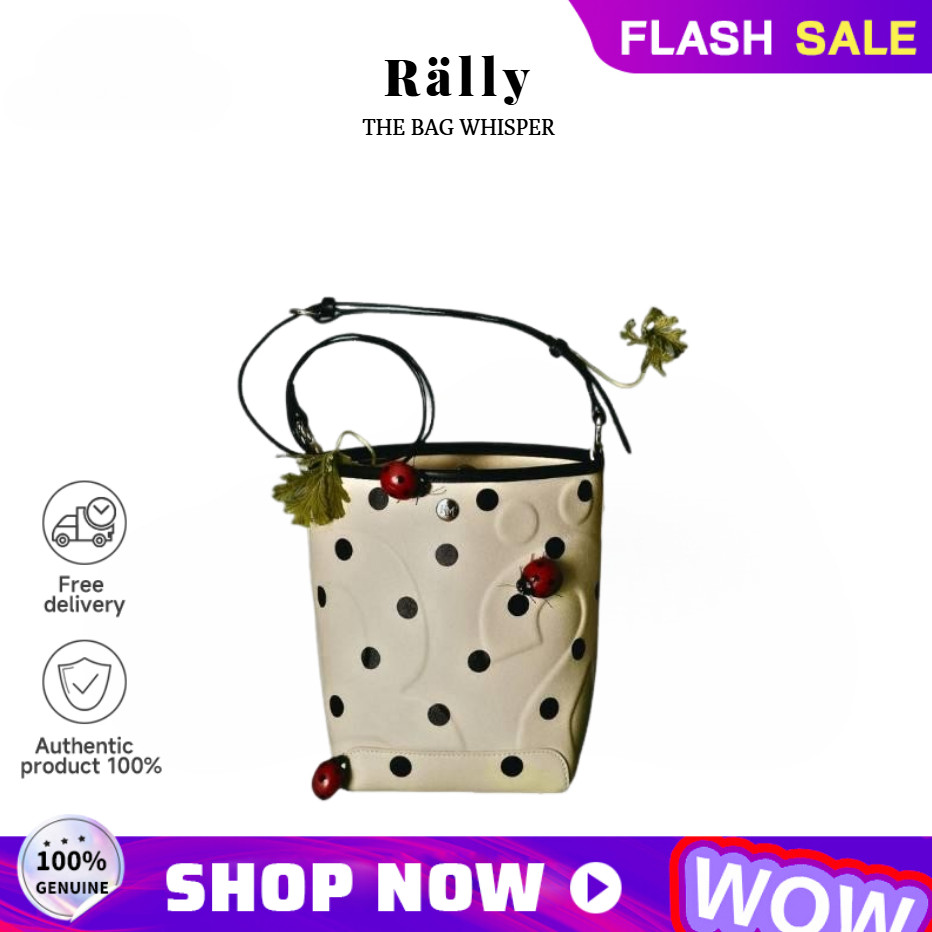 【สินค้าพร้อมส่ง】ของแท้ 100% Rally The Bag Whisper ลายจุด กระเป๋าถือ