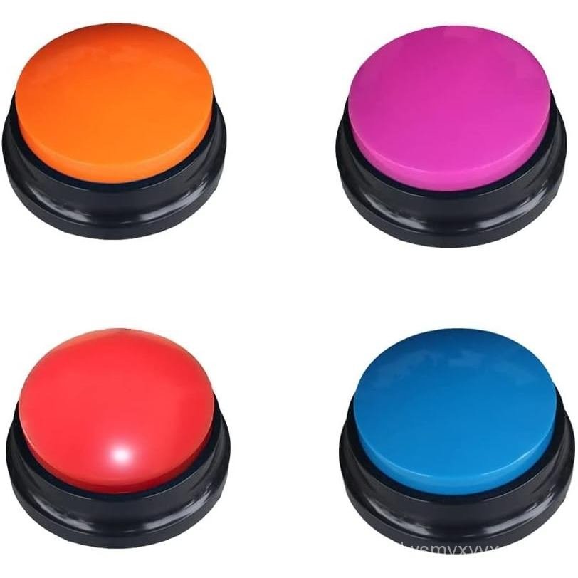 Artist Unknown 4 Color Voice Recording Button, Dog Buttons for Communication Pet Training Buzzer, 30