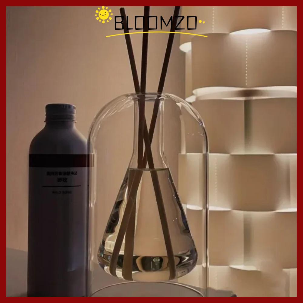 in stockBLOOMZO ภาชนะเก็บ, ขวดกระจายกกโปร่งใส, แท่งน้ําหอมอโรมาเธอราพีขวดแก้วน้ํามันหอมระเหย