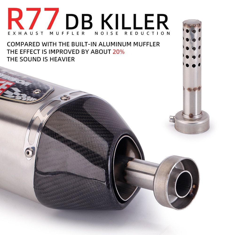 เหมาะสําหรับรถจักรยานยนต์ของแท้ Yoshimura R11 R55 R77 Tail Muffler ดัดแปลงท่อไอเสียลดเสียงรบกวน
