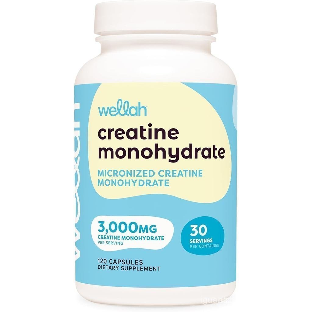 Creatine Monohydrate Capsules (3000 mg) 120 Capsules - Micronized Creatine, 30 Servings