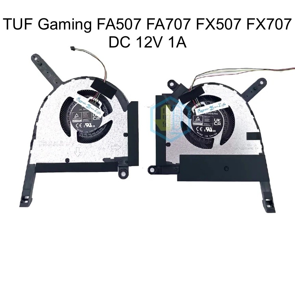 CPU GPU พัดลมระบายความร้อนสําหรับ ASUS TUF Gaming FA507 FA707 FX507 TUF507 TUF707 พัดลมแล็ปท็อป 13NR