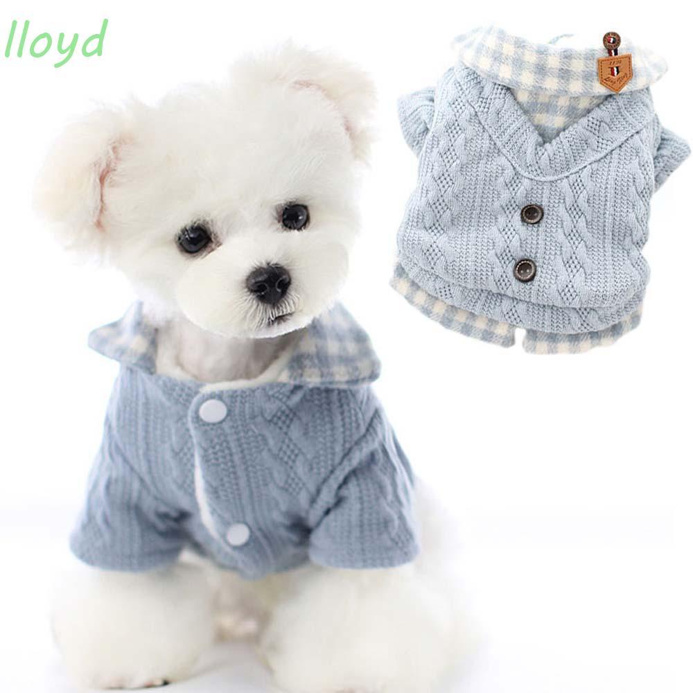 LLOYD เสื้อผ้าสัตว์เลี้ยงลูกสุนัขฤดูหนาวที่อบอุ่นถักชิวาวาเสื้อสัตว์เลี้ยง