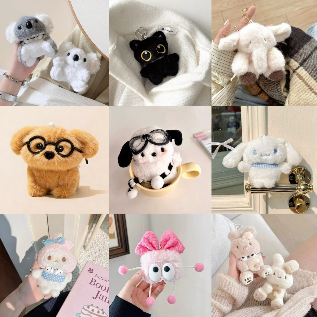 [Gen1-Pro3] พร้อมส่งในไทย🎀🧸 A4S92 เคสหูฟัง For AirPods case เคสแอร์พอด Gen2,3,4,Pro เคสหมา เคสตุ๊กตา เคสขนฟู ชินนาม่อน