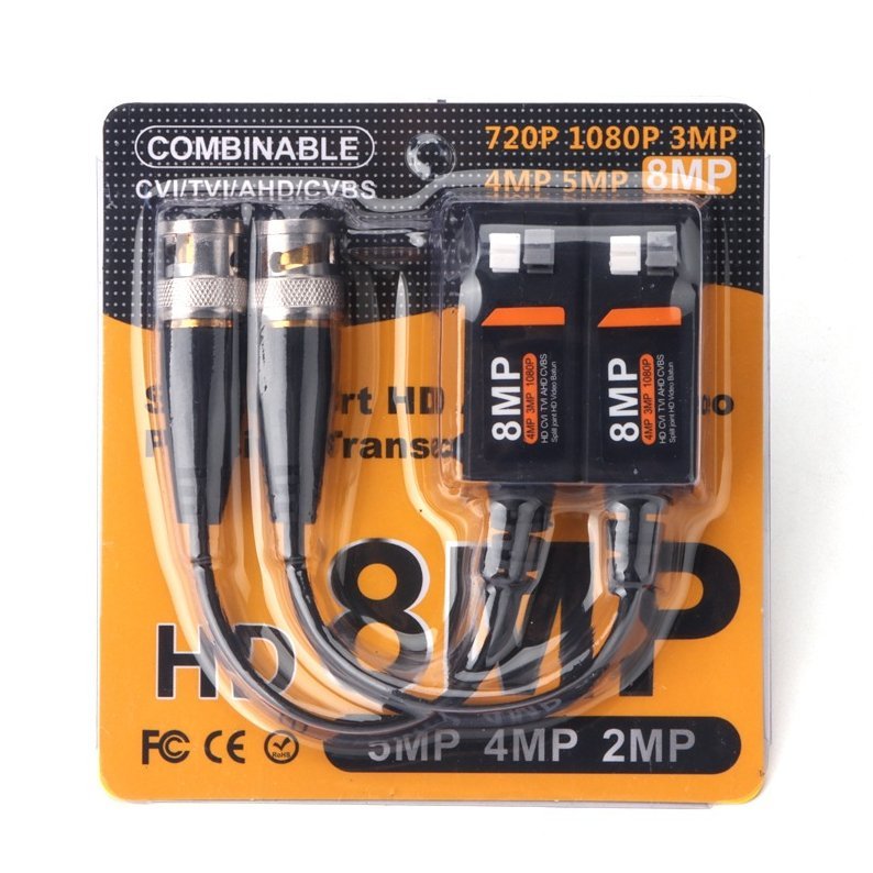 8MP/5MP/3MP/MP 1080P HD CVI/TVI/AHD CVBS video balun for cctv camera