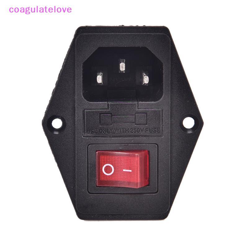 Coagulatelove ใหม่ 3 Pin AC Inlet ปลั๊กตัวผู้ปลั๊กแก๊สพร้อมสวิตช์ฟิวส์ 10A 250V [HOT]