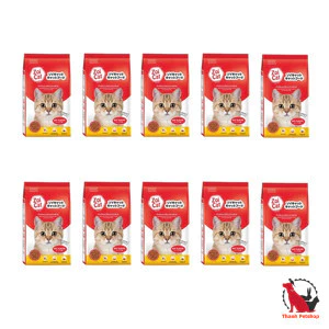 10 ถุง Zoi Cat Dry Cat food mix flavour อาหารแมว โตทุกสายพันธุ์ ซอยแคท รสรวม ขนาด 1 Kg.