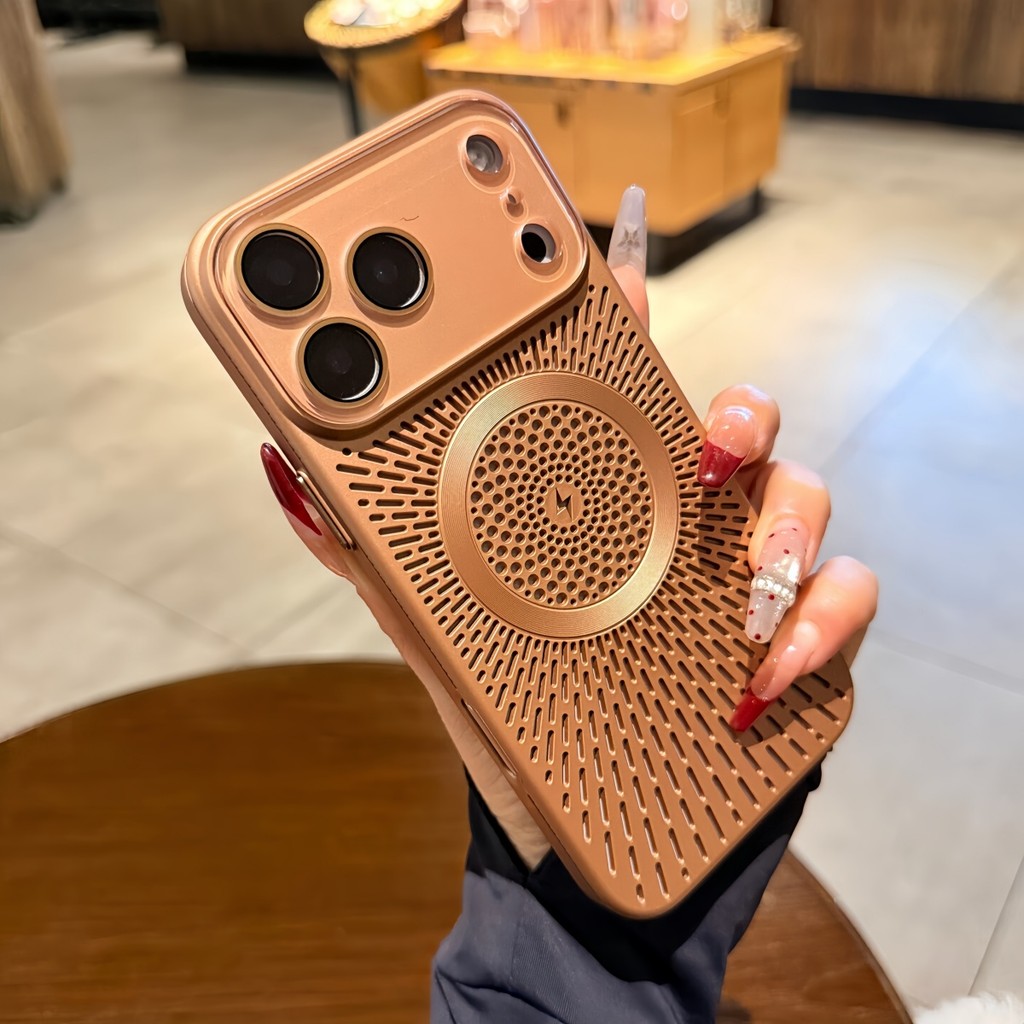 พรีเมี่ยมฤดูร้อนระบายความร้อนระบายอากาศเต็มเลนส์ครอบคลุมเคสโทรศัพท์กันกระแทกสําหรับ iPone 17 16 15 1