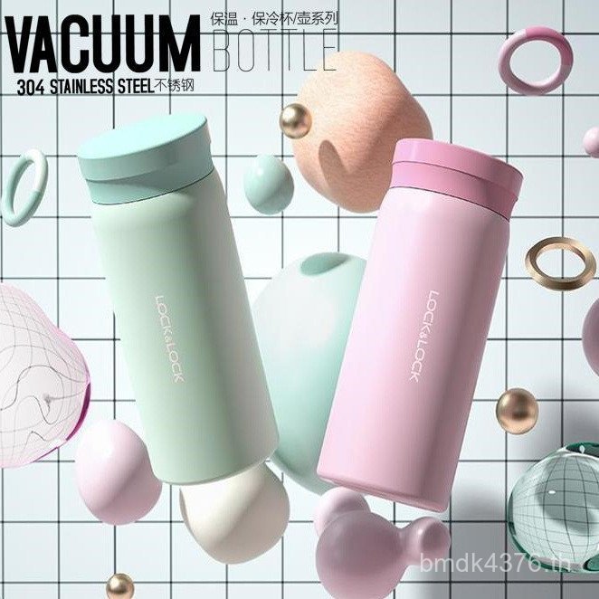 น้ําหนักเบา LOCK & LOCK ฉนวนกันความร้อนสแตนเลสเสริม Thermos ถ้วย LHC6530FU Mini Two-Color Skillful I