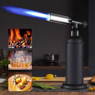 ไฟแช็คหัวพ่นแก๊ส Torch เติมแก๊สได้ ปรับไฟได้ ไฟแรง กันลม ไฟแ…
