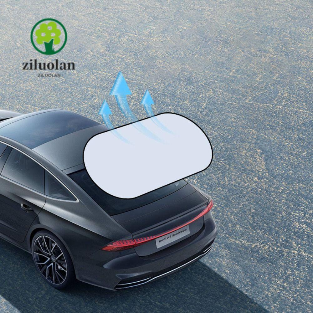 Ziluolan ม่านบังแดดรถยนต์แบบพับได้ กันความร้อน สะท้อนรังสี UV พร้อมถ้วยดูด ติดตั้งง่าย สำหรับกระจกหน้าและหลัง