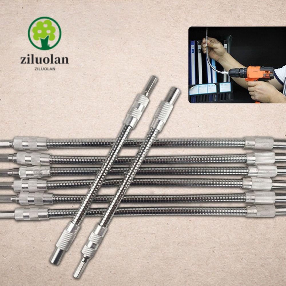 ZialUOLAN ที่วางบิต, 1/4 Hex Universal ไขควงขยาย Rod, แบบพกพา 150-400 มม. หลายมุมอเนกประสงค์ Bit Connecting Rod