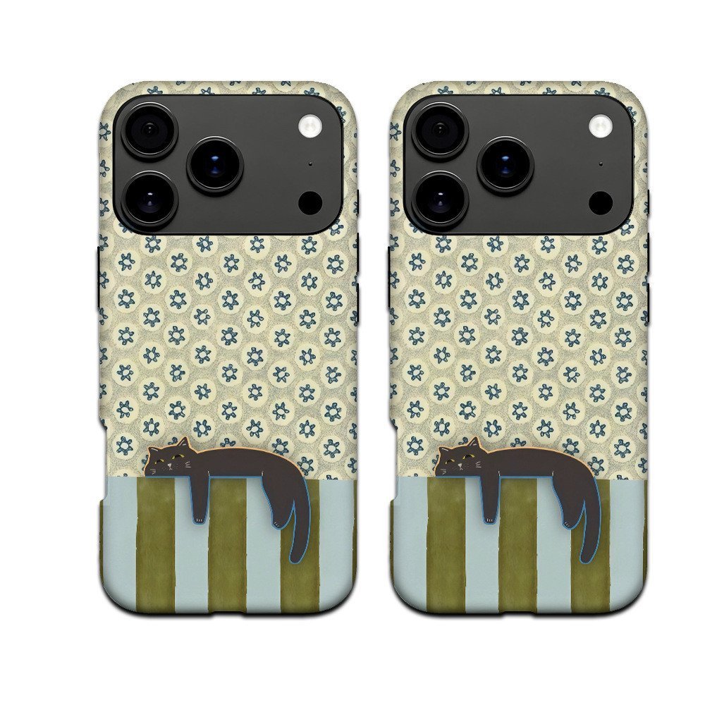 เคสโทรศัพท์ เหมาะสําหรับ iPhone Flower Dot Lazy Kitten Film 2 in 1 เหมาะสําหรับ iPhone17promax Samsu