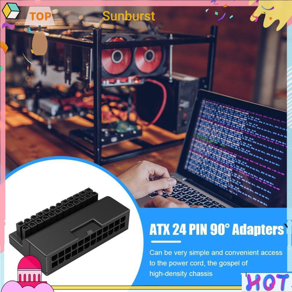 เมนบอร์ดคอมพิวเตอร์ ATX Power Supply 24Pin to 90 องศาอุปกรณ์เสริมขั้วต่อ [Sunburst11.th]