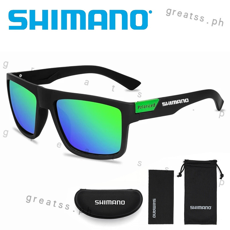ชุด SHIMANO แว่นกันแดดโพลาไรซ์คลาสสิก UV400 แว่นตาตกปลาผู้ชายผู้หญิงขี่จักรยานแว่นตาตั้งแคมป์