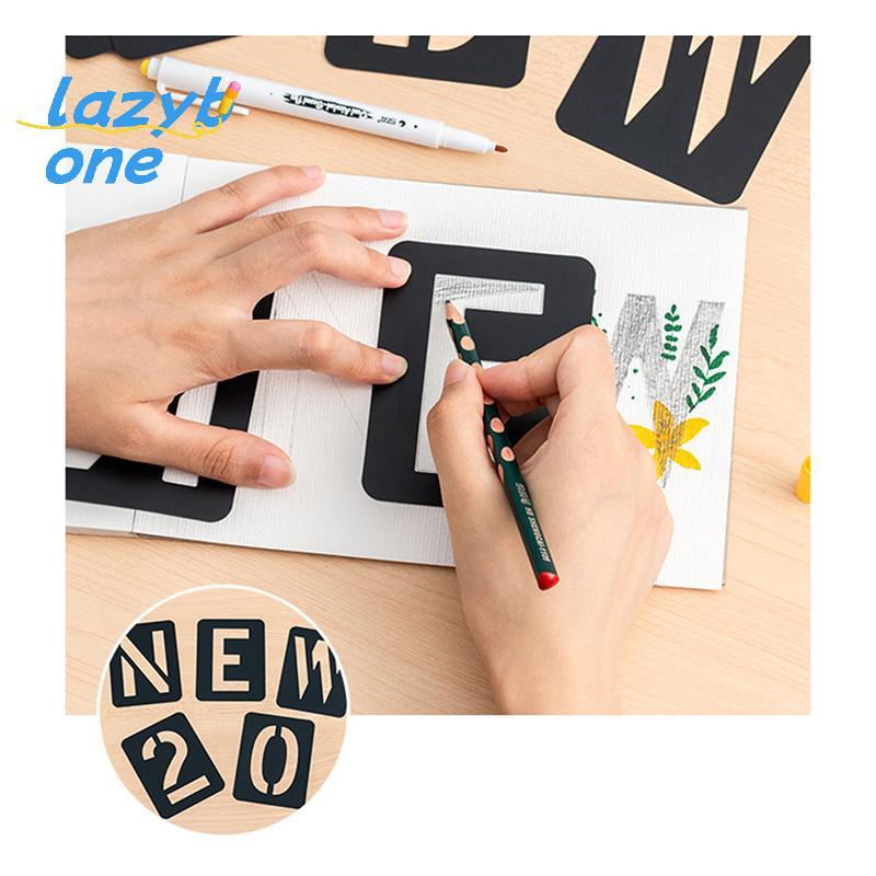 LZ-t] 42PCS Letter Number Symbol Craft Hollow Stencil Stencil Stampingลายนูนแม่แบบ [ใหม่]